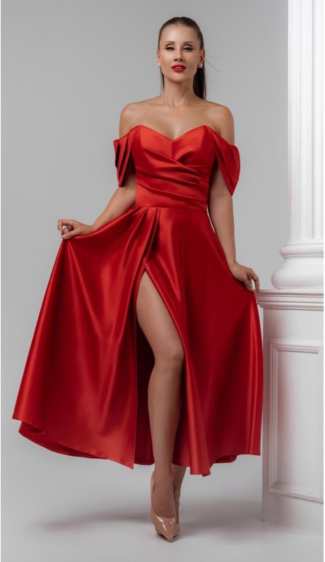 Варина платье midi красное