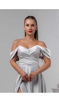 Варина платье в пол серое