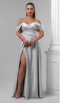 Варина платье в пол серое