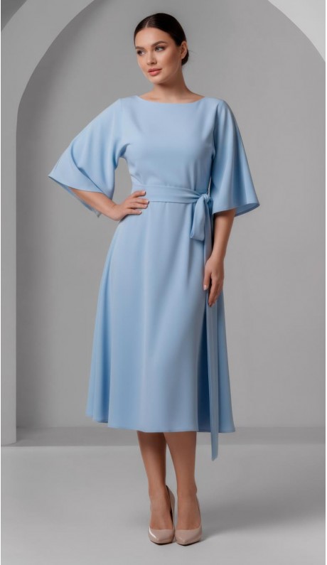 Гейша платье голубое