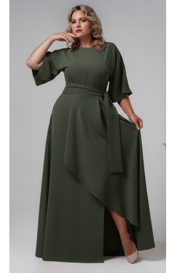 Корса платье в пол оливковое Корса платье в пол оливковое