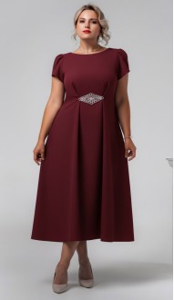 Черрина платье midi бордовое