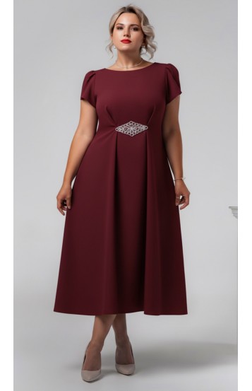 Черрина платье midi бордовое Черрина платье midi бордовое