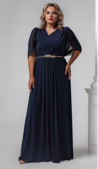 Трина 02 платье в пол темно-синее