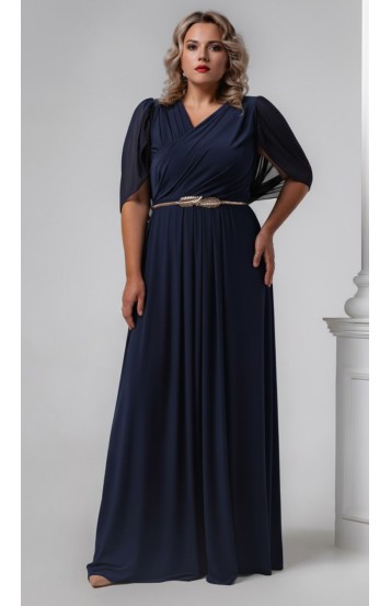 Трина 02 платье в пол темно-синее Трина 02 платье в пол темно-синее