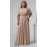 Трина 02 платье в пол бежевое