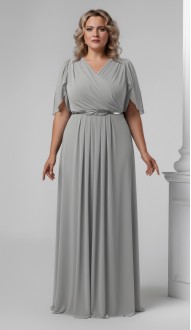 Трина 02 платье в пол светло-серое