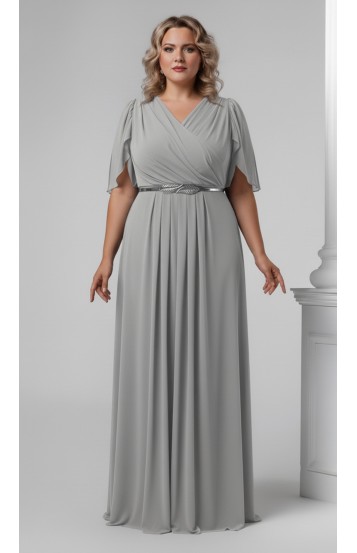 Трина 02 платье в пол светло-серое Трина 02 платье в пол светло-серое