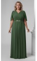 Трина 02 платье в пол зеленый мох