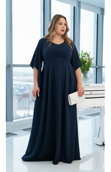 Дания платье в пол темно-синее