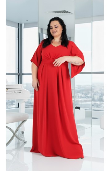 Дания платье в пол красное