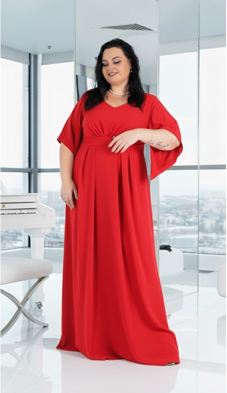 Дания платье в пол красное