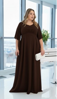 Дания платье в пол шоколадное
