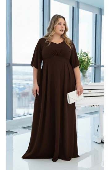 Дания платье в пол шоколадное Дания платье в пол шоколадное