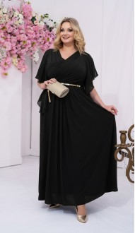 Триния платье в пол черное