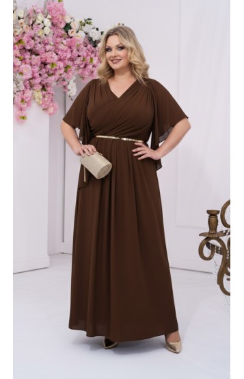 Триния платье в пол шоколадное Триния платье в пол шоколадное