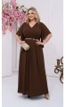 Триния платье в пол шоколадное Триния платье в пол шоколадное