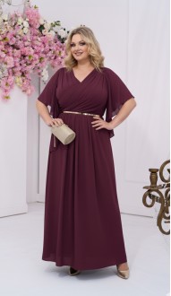 Триния платье в пол вишневое