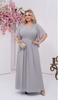 Триния платье в пол светло-серое
