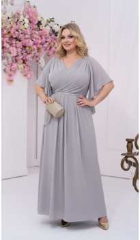 Триния платье в пол светло-серое