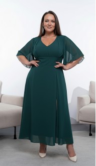 Роки платье midi изумрудное