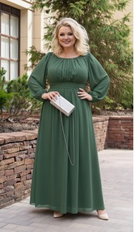 Фелиция платье в пол зеленое