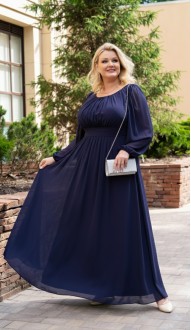 Фелиция платье в пол темно-синее