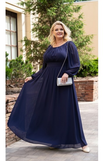 Фелиция платье в пол темно-синее
