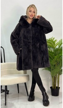 Гейла шуба баклажановая