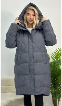 Инарис куртка серо-синяя