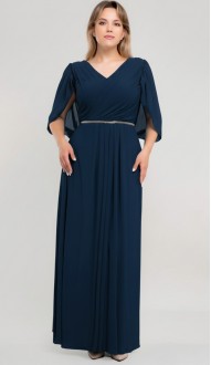 Трина платье в пол темно-синее