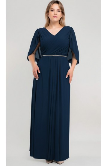 Трина платье в пол темно-синее