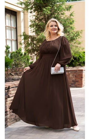 Фелиция платье в пол шоколадное