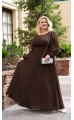 Фелиция платье в пол шоколадное