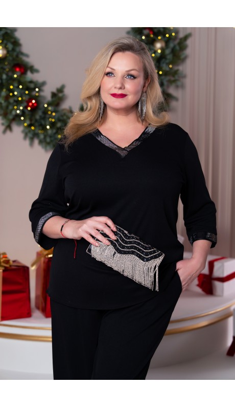 Тиона брючный костюм черный