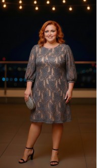 Вивиана платье серое