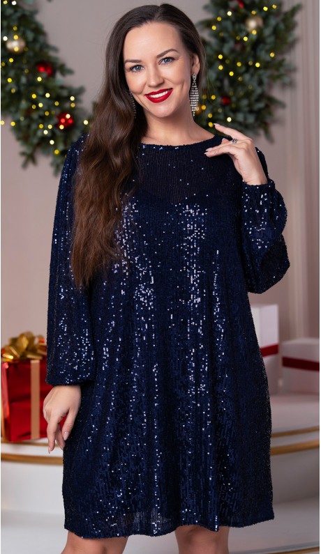 Агата платье темно-синее