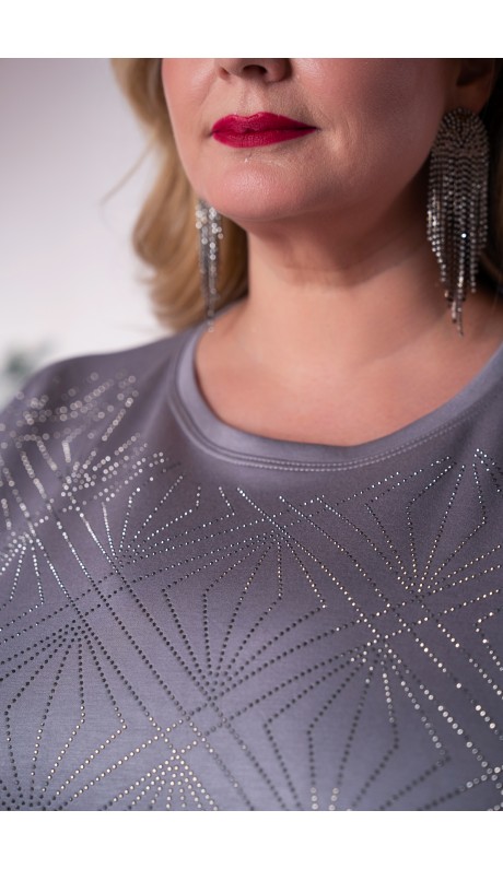 Паулина туника серая