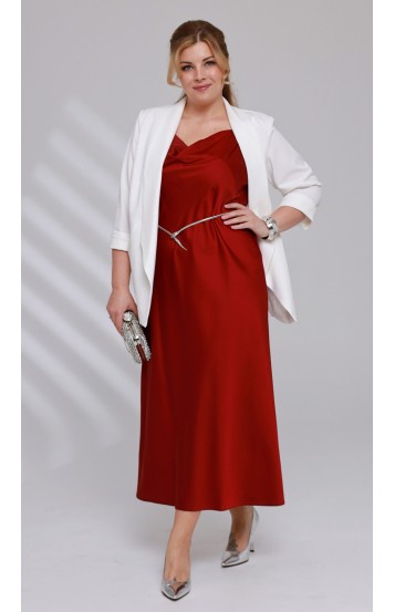 Марина платье-комбинация винное