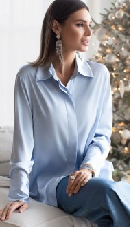 Бекка блузка голубая