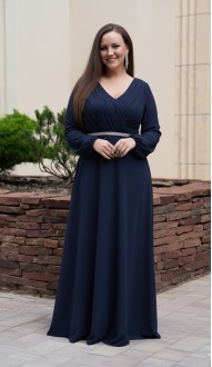 Элиана платье в пол темно-синее