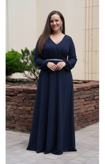 Элиана платье в пол темно-синее