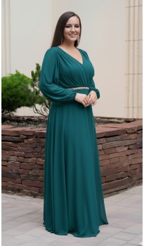 Элиана платье в пол морская волна в наличии