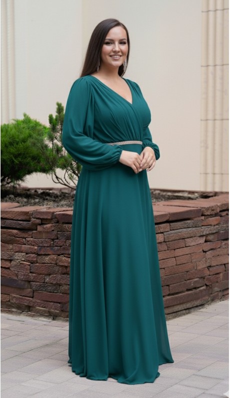 Элиана платье в пол морская волна в наличии