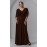 Трина платье в пол шоколадное