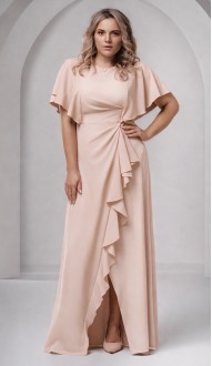 Роше платье в пол пудрово-бежевый