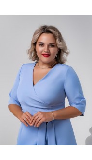 Финель платье серо-синий
