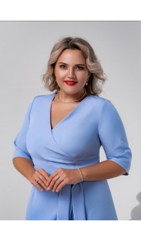 Финель платье серо-синий