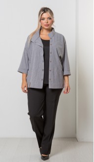 Аламис блузка черно-белая принтованная в наличии