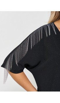 Лигара платье черное сапфир в наличии